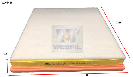 Air Filter A1936 Fits Ford WA5445 - Wesfil