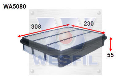 Air Filter Fits Toyota WA5080 - Wesfil