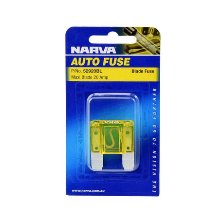 20 AMP Yellow Maxi Blade Fuse - Narva | Universal Auto Spares