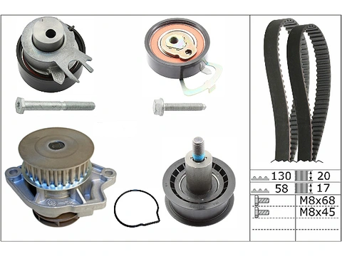 Water Pump & Timing Belt Kit 530053830 - INA