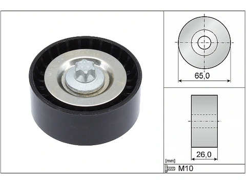 Deflection/Guide Pulley V-Ribbed Belt 532057010 - INA