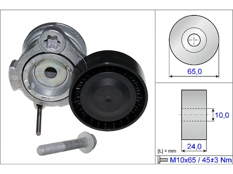 Belt Tensioner V-Ribbed Belt 534035310 - INA