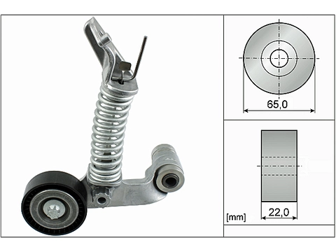 Belt Tensioner V-Ribbed Belt 534057410 - INA