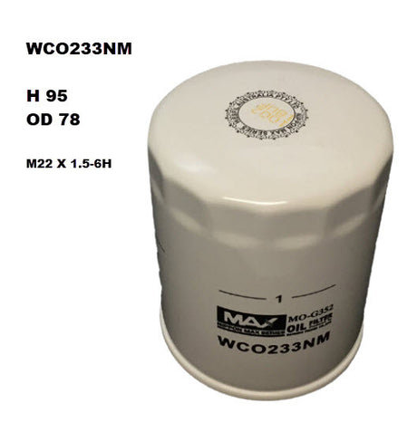 Oil Filter Fits Ford WCO233NM - Wesfil