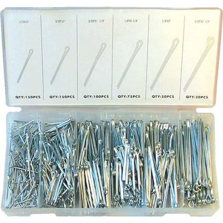 555 Piece Cotter Pin/ Split Pins Assortment - PKTool