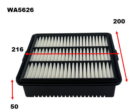 Air Filter Fits Hyundai A2086 WA5626 - Wesfil
