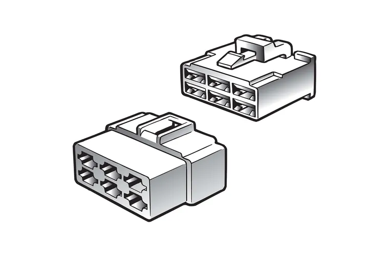 8 Way Male Quick Connector Set With Terminals Housing (2 pack) 56278BL - Narva