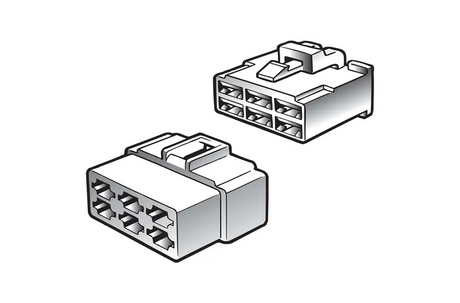 8 Way Male Quick Connector Set With Terminals Housing (2 pack) 56278BL - Narva