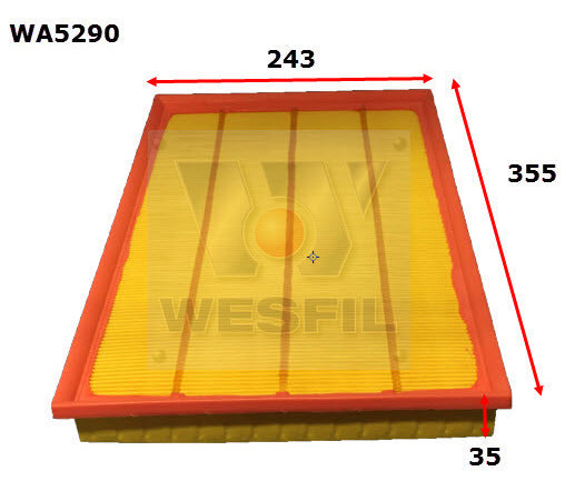 Air Filter A1790 Fits BMW WA5290 - Wesfil