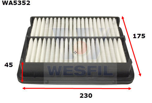 Air Filter A1860 Fits Mazda WA5352 - Wesfil