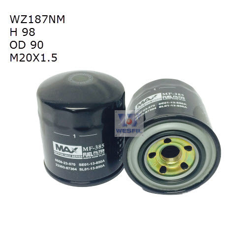 Diesel Fuel Filter Z187 Fits Mitsubishi/Toyota WZ187NM - Wesfil