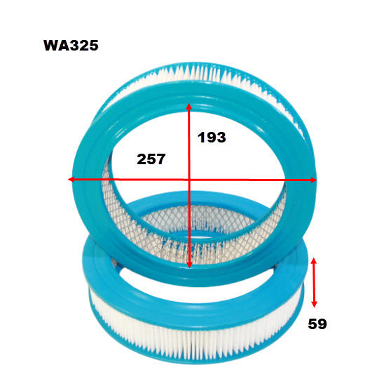 Air Filter A325 Fits Hyundai/Mitsubishi WA325 - Wesfil