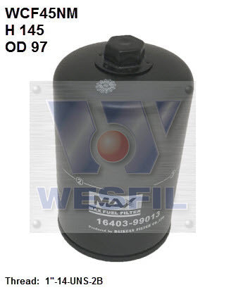 Diesel Fuel Filter Z774 Fits Nissan WCF45NM - Wesfil