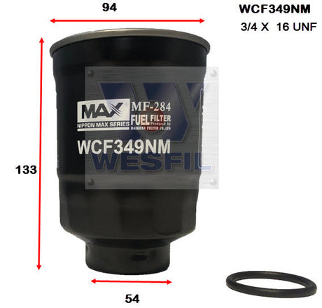 Diesel Fuel Filter Z1000 Fits Nissan WCF349NM - Wesfil
