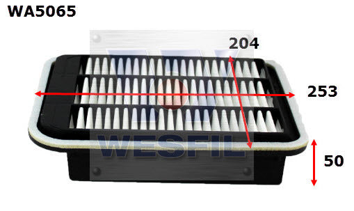 Air Filter A1550 Fits Mitsubishi WA5065 - Wesfil