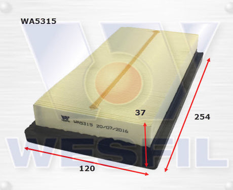 Air Filter A1822 Fits Mitsubishi WA5315 - Wesfil
