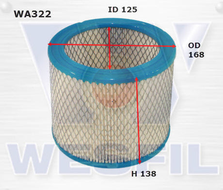 Air Filter A322 Fits Mitsubishi WA322 - Wesfil
