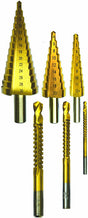 6 Piece Step & Hole Drill Set 3 Step Drills - PKTool