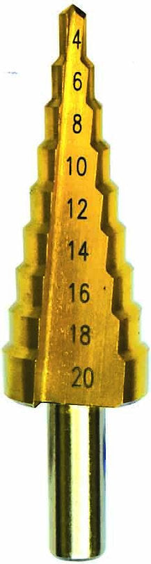 6 Piece Step & Hole Drill Set 3 Step Drills - PKTool