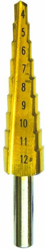 6 Piece Step & Hole Drill Set 3 Step Drills - PKTool