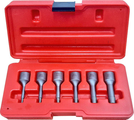 6 Pieces 3/8” DR Bolt & Screw Extractor Twist Socket Set - PKTool | Universal Auto Spares