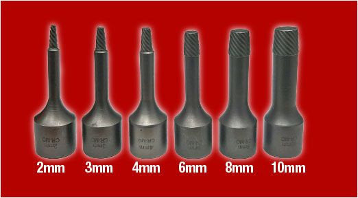 6 Pieces 3/8” DR Bolt & Screw Extractor Twist Socket Set - PKTool