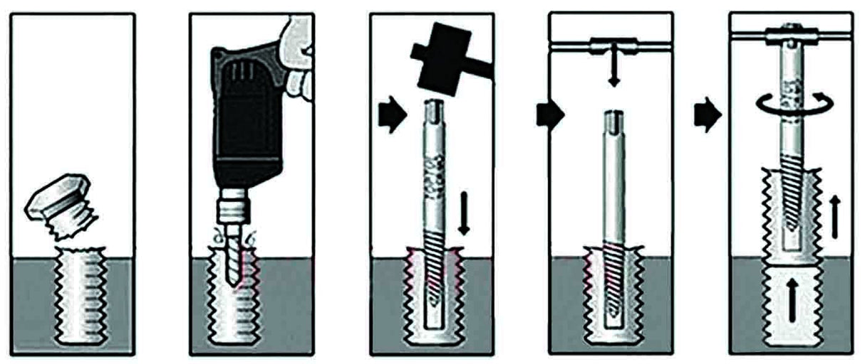 6 Pieces Bolt & Screw Extractor & Handle Set - PKTool