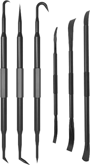 6 Pieces Non-Marring Pick, Hook & Mini Pry Bar Set - PKTool