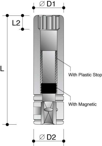 Dual Action 21mm 3/8 DR Spark Plug Mag Socket - Action Industrial