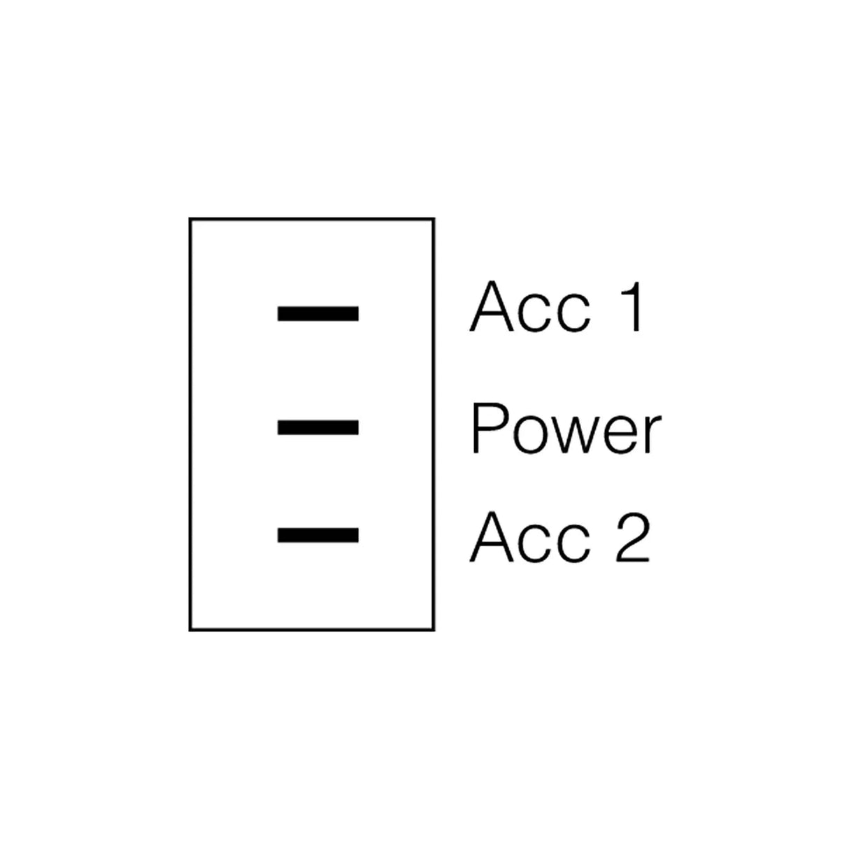 Toggle Switch On/Off/On SPDT 20A at 12V - Narva