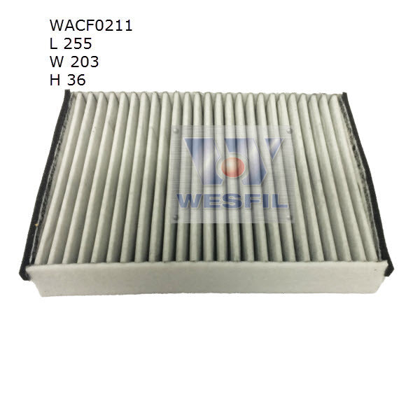Cabin Filter RCA287C/RCA303P Fits Ford/Volvo WACF0211 - Wesfil
