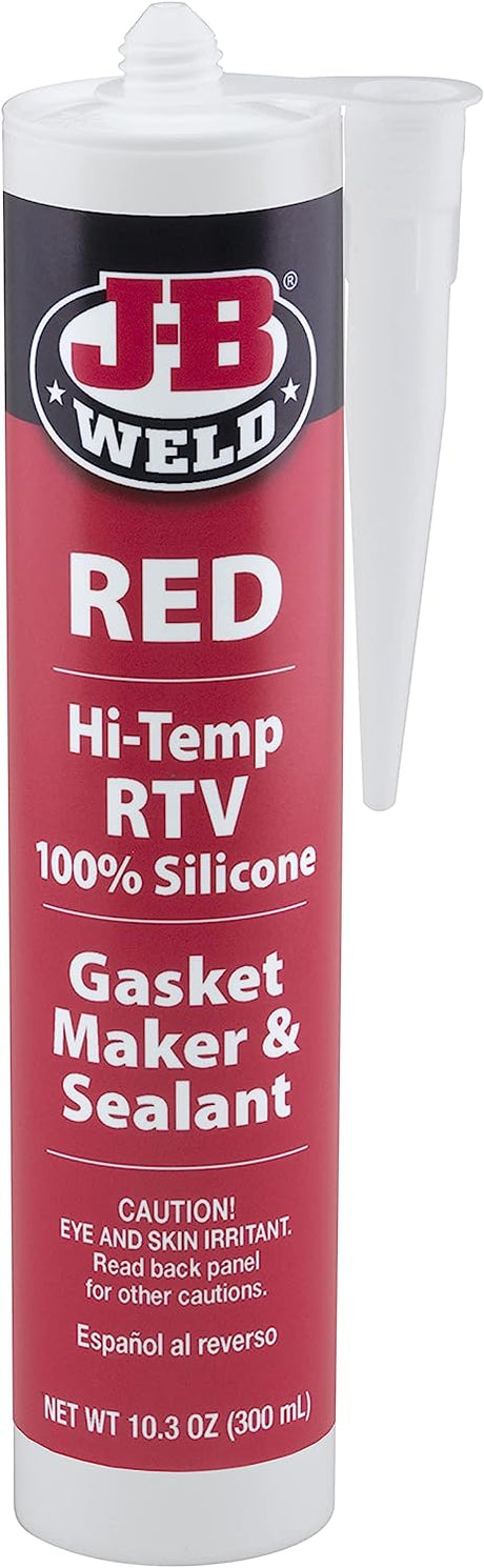 Hi-Temp Sealant Silicone Red Gasket Maker RTV 2 Sizes - J-B Weld 300mL