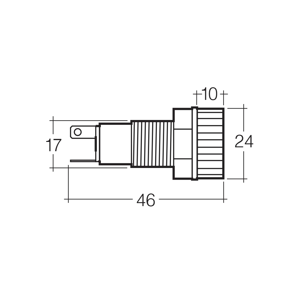 24 Volt Pilot Lamp with Blue LED - Narva