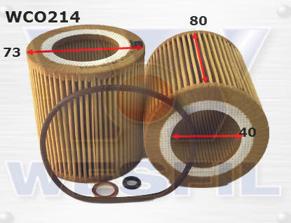 Oil Filter Fits BMW WCO214 - Wesfil
