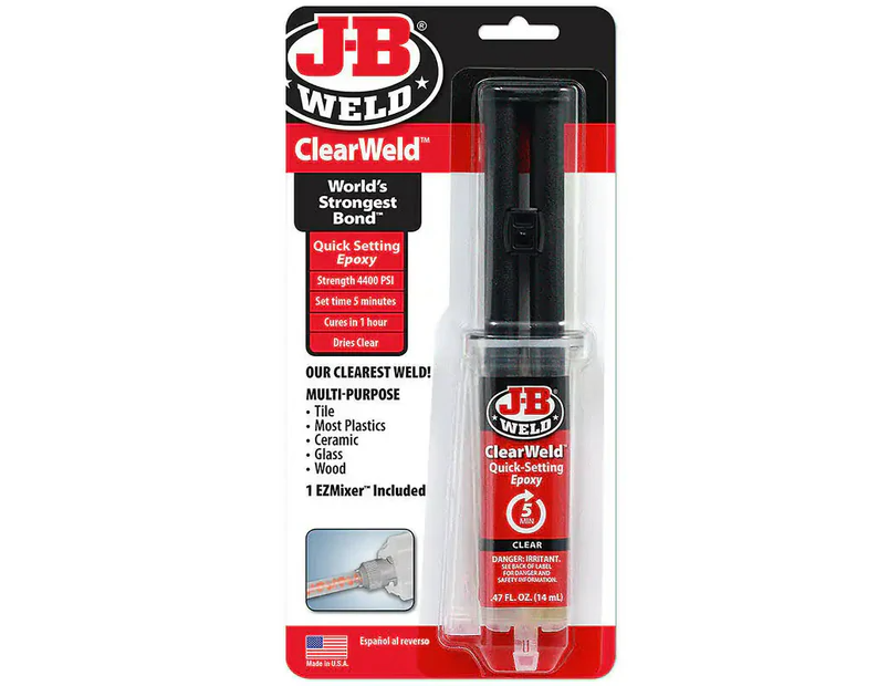 Clear Weld Quick Setting Epoxy High Strength 14mL - J-B Weld
