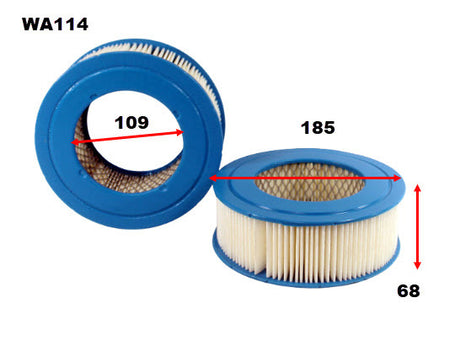 Air Filter A114 Fits Toyota WA114 - Wesfil