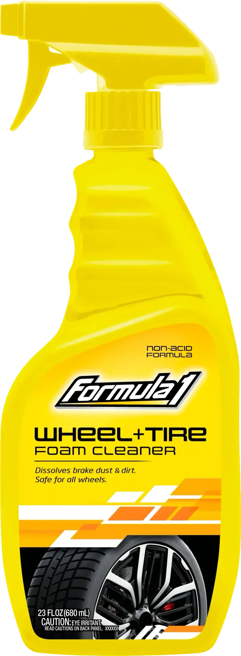 Wheel & Tire Cleaning Foam Spray Bottle Multi-Colour 680ml - Formula 1