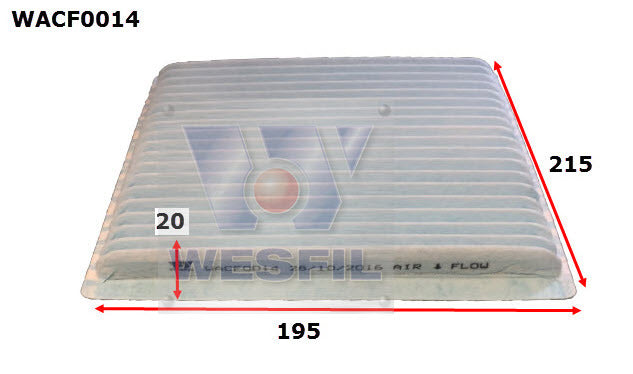 Cabin Filter RCA140P Fits Toyota WACF0014 - Wesfil