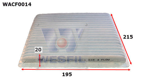 Cabin Filter RCA140P Fits Toyota WACF0014 - Wesfil