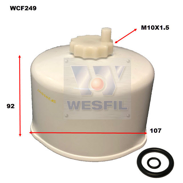 Diesel Fuel Filter Z1116 Landrover Landrover WCF249 - Cooper