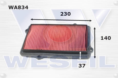 Air Filter A458 Fits Honda WA834 - Wesfil