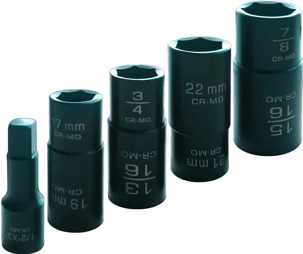 6PT CR-V Thin Walled Flip Impact Socket Set - PKTool