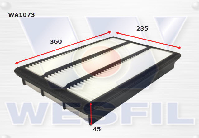 Air Filter A1449 Fits Mitsubishi WA1073 - Wesfil