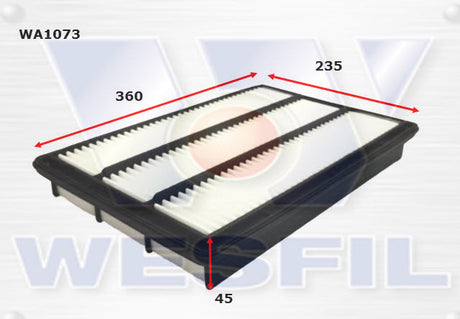 Air Filter A1449 Fits Mitsubishi WA1073 - Wesfil