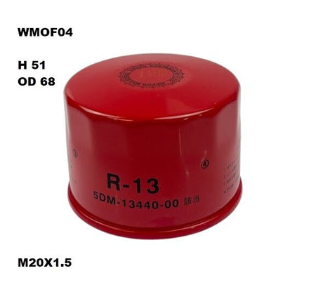 Oil Filter RMZ104 Motorcycle Fits Yamaha WMOF04 - Wesfil