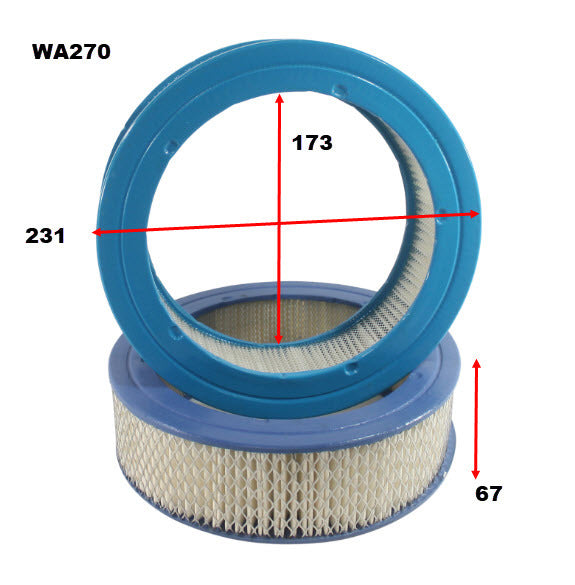 Air Filter A270 Fits Honda WA270 - Wesfil