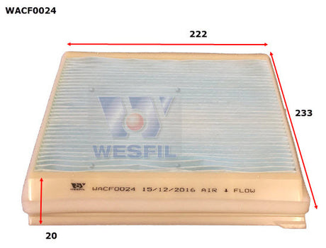 Cabin Filter RCA150P Fits Renault WACF0024 - Wesfil