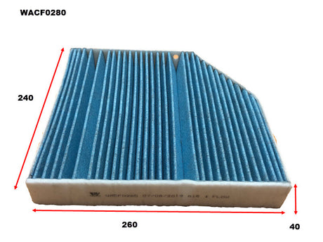 Cabin Filter RCA404MS Fits Mercedes WACF0280 - Wesfil