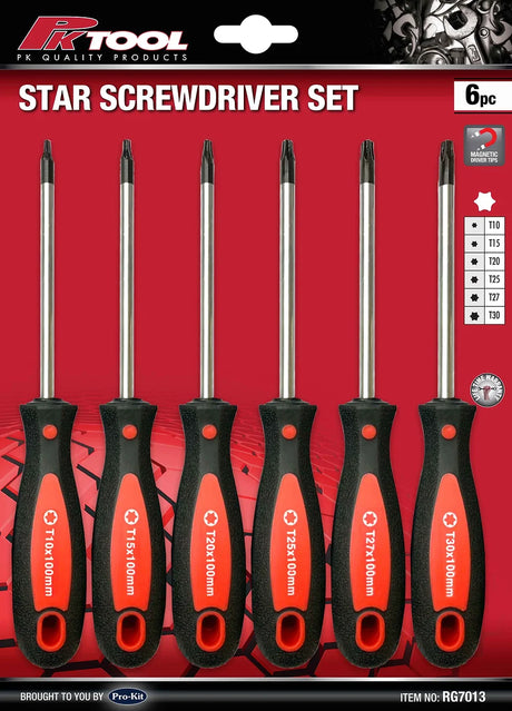 6pc Star Screwdriver Set - PKTool | Universal Auto Spares