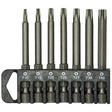7 Piece 1/4” Hex 70mm Power Bit Tamper Star Bits Set - PKTool